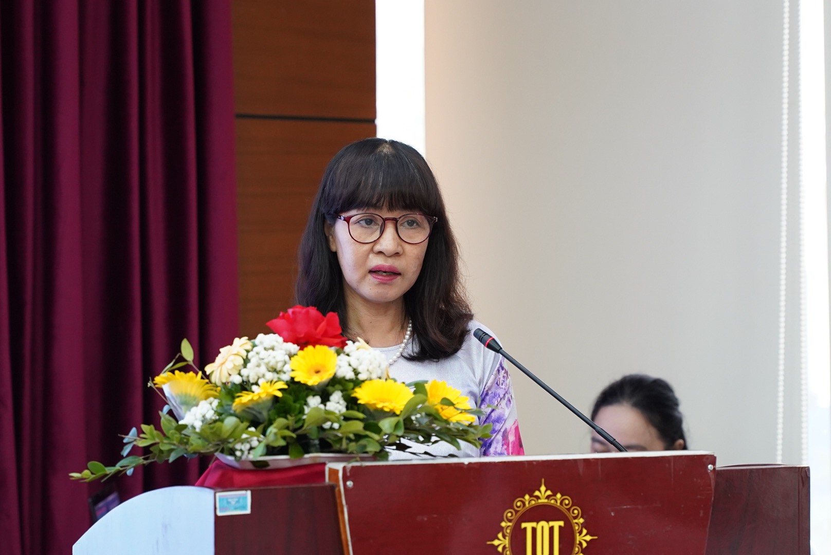 Bà Quảng Xuân Lụa - Giám đốc Trung tâm Xúc tiến Đầu tư, Thương mại và Du lịch Kiên Giang phát biểu tại “Buổi kết nối giới thiệu du lịch Kiên Giang”
